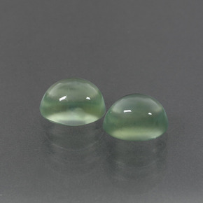 3.35天然绿色葡萄石，椭圆形切割，7.8×5.9毫米，透明