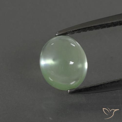 1.70ct 天然 暖绿 葡萄石, 椭圆形, 透明