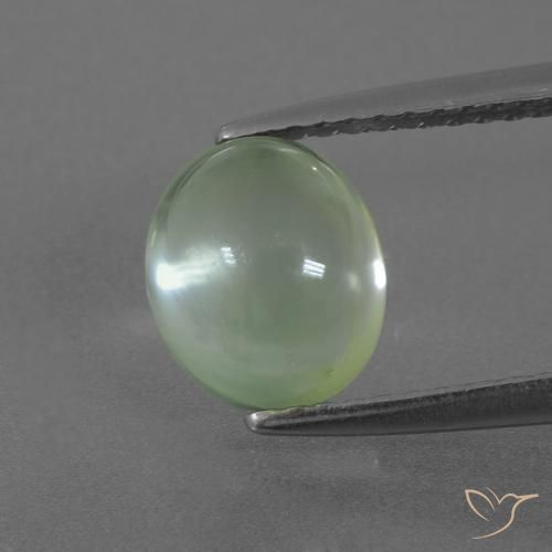 2.34克拉天然绿色葡萄石，椭圆形切割，8.3×7毫米，透明