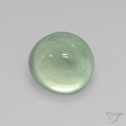 3.14ct 天然 浅梨绿色 葡萄石, 椭圆形, 透明