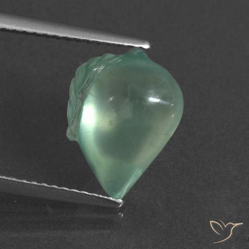 5.19ct 天然 浅冷绿 葡萄石, 花式切割, 半透明