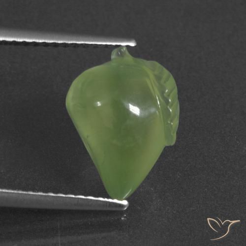 6.02ct 天然 暖绿 葡萄石, 花式切割, 半透明