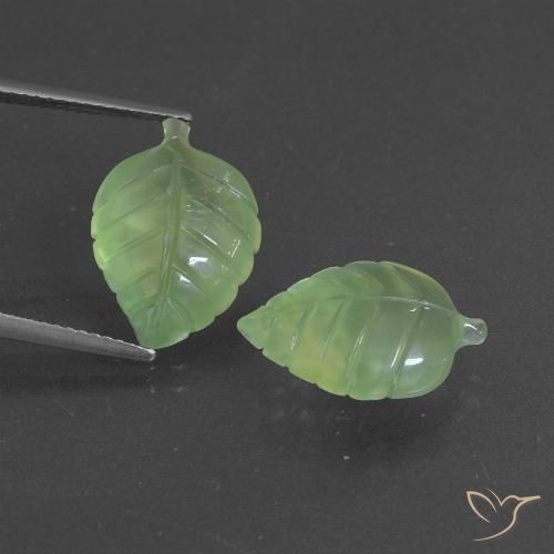 12.85ctw 天然 中绿色 葡萄石, 花式切割, 半透明