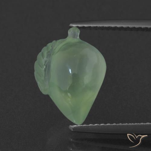 6.44ct 天然 浅松绿色 葡萄石, 花式切割, 半透明