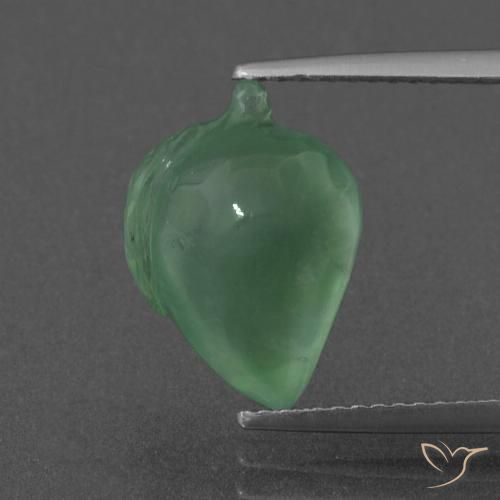 6.76ct 天然 冷绿 葡萄石, 花式切割, 半透明
