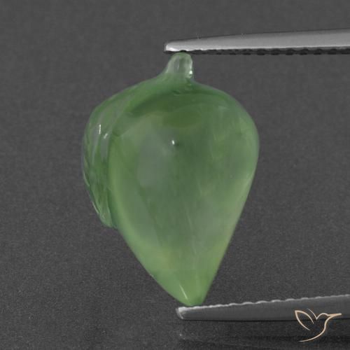 8.08ct 天然 黄绿色 葡萄石, 花式切割, 半透明