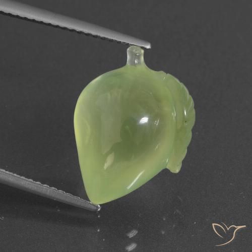 11.75ct 天然 黄绿色 葡萄石, 花式切割, 半透明