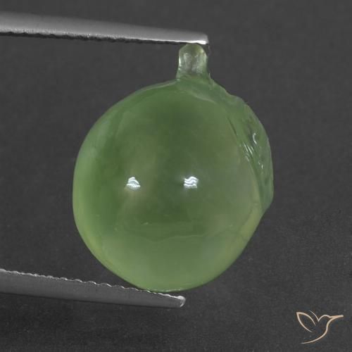 13.40ct 天然 淡梨绿色 葡萄石, 花式切割, 半透明