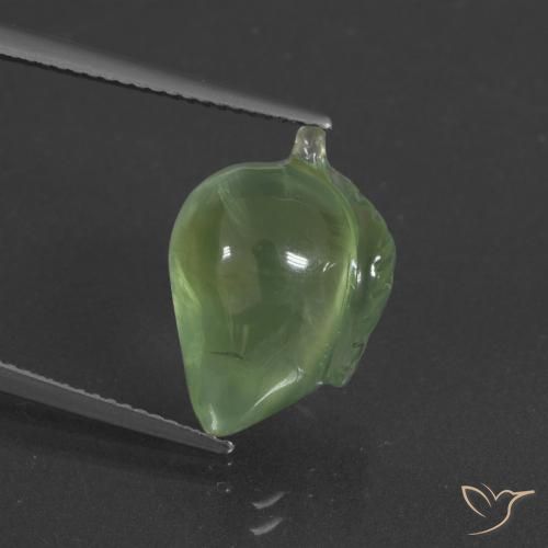 11.27ct 天然 梨绿 葡萄石, 花式切割, 半透明