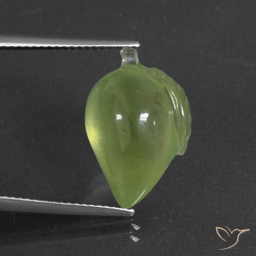 12.43ct 天然 青柠绿 葡萄石, 花式切割, 半透明