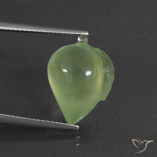 10.93ct 天然 黄绿色 葡萄石, 花式切割, 半透明