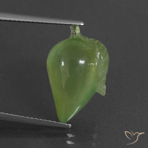 11.58ct 天然 中绿色 葡萄石, 花式切割, 半透明