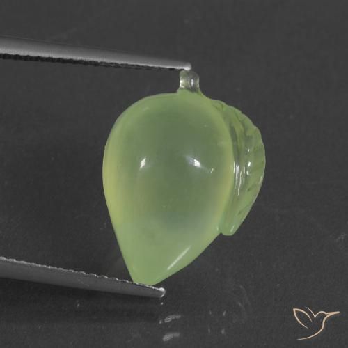 12.94ct 天然 黄绿色 葡萄石, 花式切割, 半透明