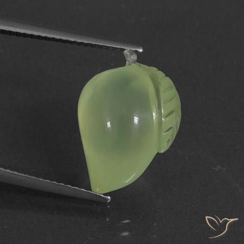 12.21ct 天然 淡梨绿色 葡萄石, 花式切割, 半透明