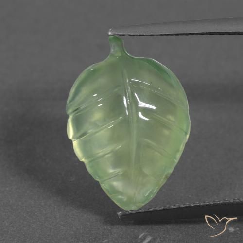 5.49ct 天然 淡梨绿色 葡萄石, 花式切割, 半透明