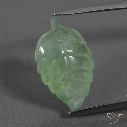 5.39ct 天然 浅梨绿色 葡萄石, 花式切割, 半透明