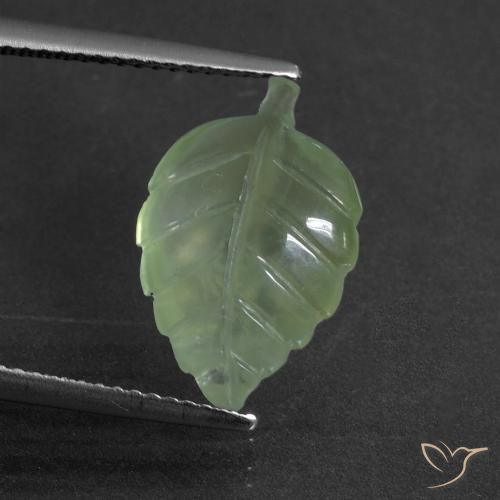 5.15ct 天然 淡梨绿色 葡萄石, 花式切割, 半透明