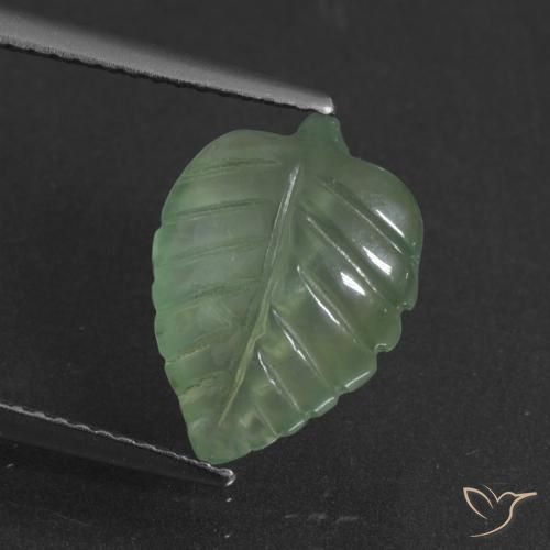 4.40ct 天然 浅松绿色 葡萄石, 花式切割, 半透明