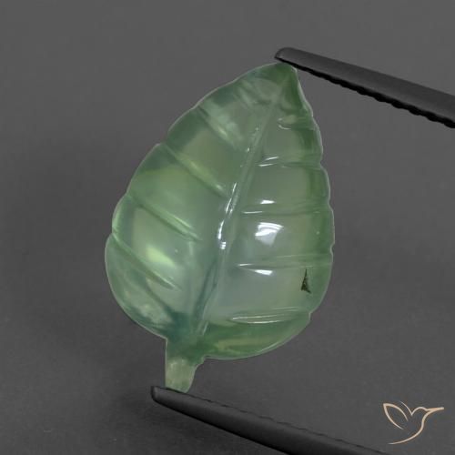 4.94ct 天然 淡土绿 葡萄石, 花式切割, 半透明