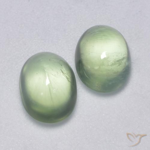 3.80ctw 天然 浅绿色 葡萄石, 椭圆形, 半透明, Photo A