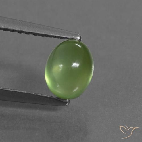 1.20ct 天然 黄绿色 葡萄石, 椭圆形, 透明