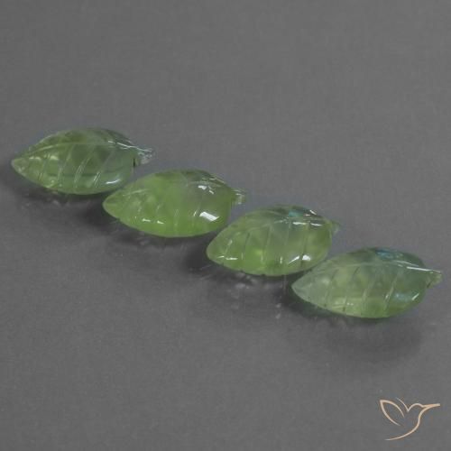 35.22ctw 天然 黄绿色 葡萄石, 花式切割, 透明