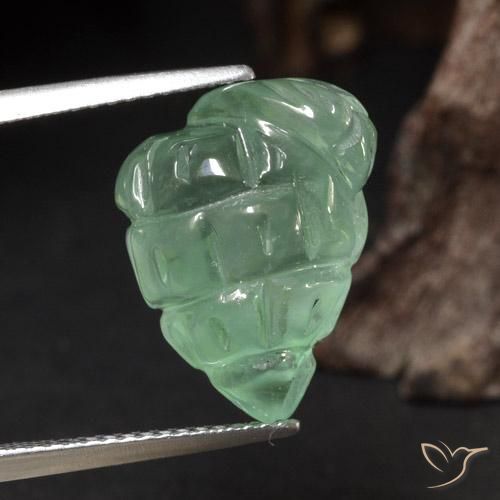 11.58ct 天然 浅绿色 葡萄石, 花式切割, 半透明