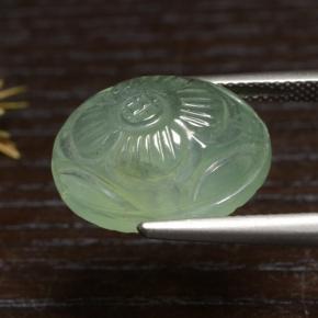 16.04克拉天然绿色葡萄石，椭圆形切割，17.5×13.4毫米，半透明