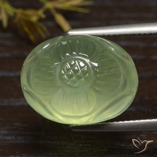 19.84克拉天然葡萄石，椭圆形，半透明