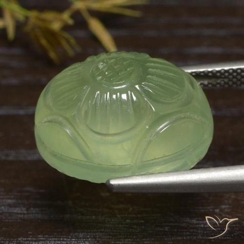 19.84克拉天然葡萄石，椭圆形，半透明