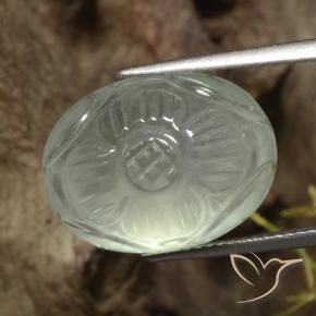 18.48克拉天然葡萄石，花形切割，半透明