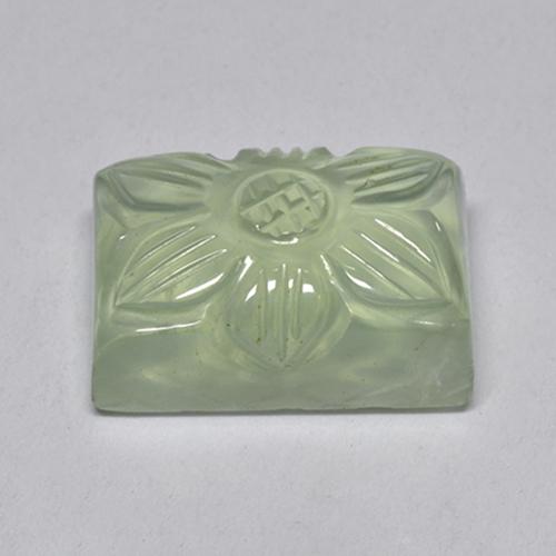 10.04克拉天然绿色葡萄石，花形切工，14.2×9.3毫米，透明