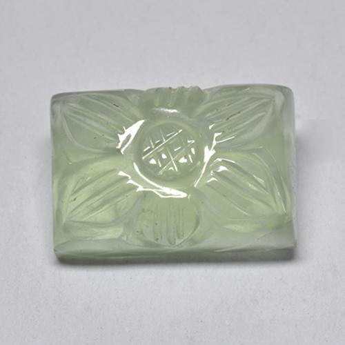 10.04克拉天然绿色葡萄石，花形切工，14.2×9.3毫米，透明
