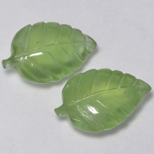 11.71天然绿色葡萄石，异形，16.3×11毫米，透明