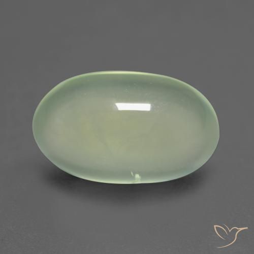 3.50ct 天然 浅绿色 葡萄石, 椭圆形, 透明