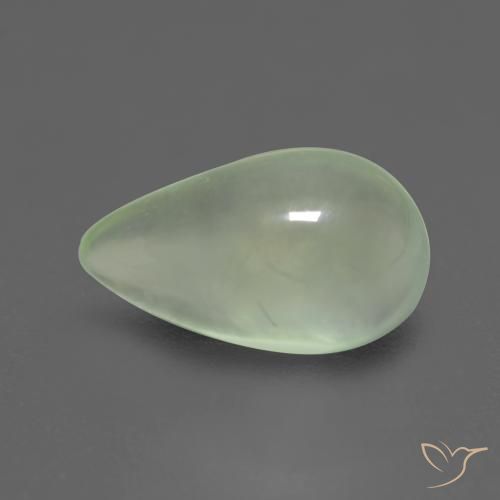 1.59ct 天然 淡梨绿色 葡萄石, 梨形, 透明