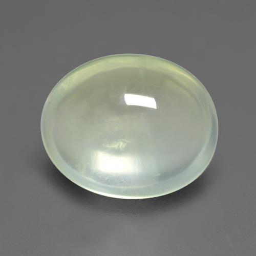 2.50克拉天然绿色葡萄石，椭圆形切割，9.9×8.1毫米，透明