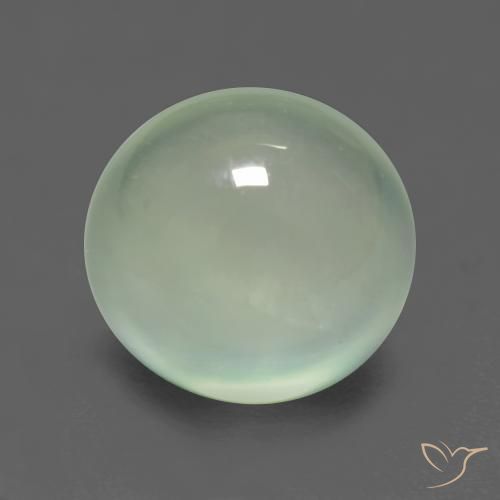 2.75ct 天然 非常浅的鼠尾草绿色 葡萄石, 椭圆形, 透明
