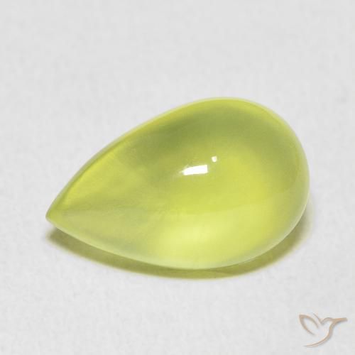 5.66ct 天然 青柠绿 葡萄石, 梨形, 透明