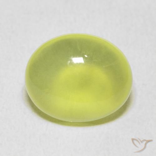 4.85ct 天然 青柠绿 葡萄石, 椭圆形, 透明
