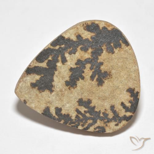 27.98ct 天然 彩色 裸豆素树突, 梨形, 不透明