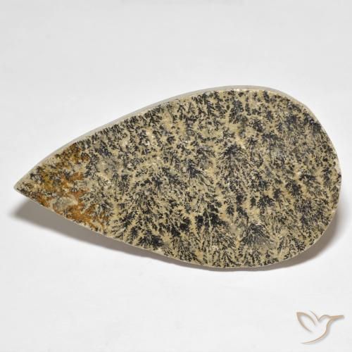 83.34ct 天然 彩色 裸豆素树突, 梨形, 不透明