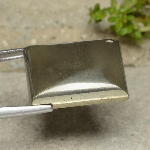 38.25克拉天然黄铁矿，狭长方形，不透明