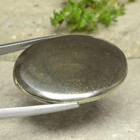 36.35克拉天然黄铁矿，椭圆形切割，不透明