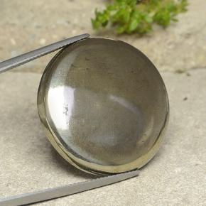 62.09克拉天然黄铁矿，圆形切割，不透明