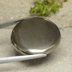 62.09克拉天然黄铁矿，圆形切割，不透明