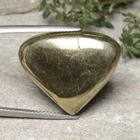 31.14克拉天然黄铁矿，梨形，不透明