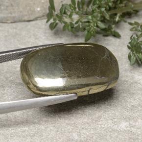 22.29克拉天然黄铁矿，椭圆形切割，不透明