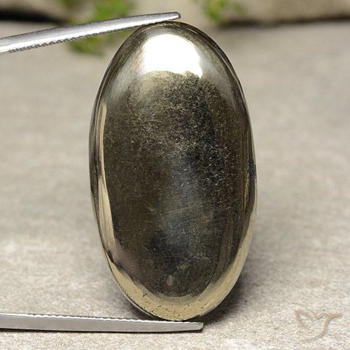 51.94ct 天然 黄金色 硫铁矿, 椭圆形, 不透明