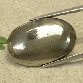 37.46克拉天然黄铁矿，椭圆形切割，不透明